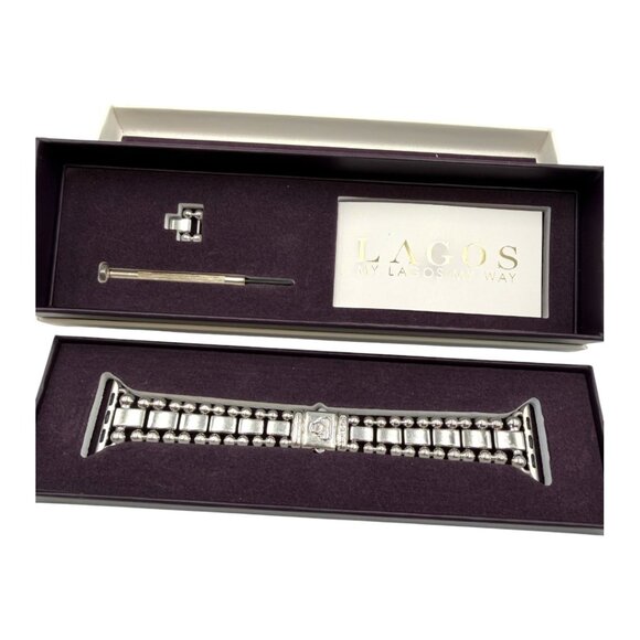 LAGOS Smart Caviar Stainless Steel Apple Watch Band – Size Small/Medium - Picture 4 of 7